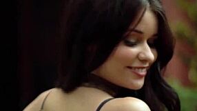 Sexy milf dancing in photo session before striptease