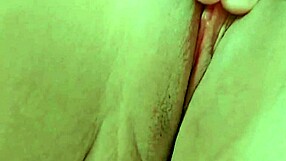 Hana Lily Shows Tiny Smooth Pink Pussy on Bed