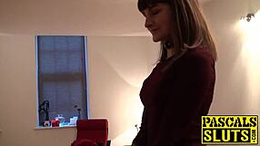 Submissive Girl With Big Boobs Fucks With Leash On Neck