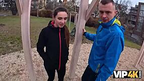 Vip4k sexy athlete fucks stranger in car