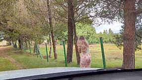 Hot milf seduces new neighbor publicly