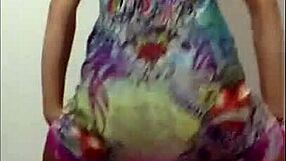 Girl twerks in sexy dancing performance.