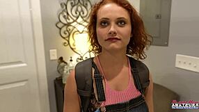 Ginger hottie luna parish gives a bj and gets her wet pussy deeply fucked