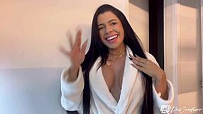 Seduced delivery guy after food order, creampied his big cock