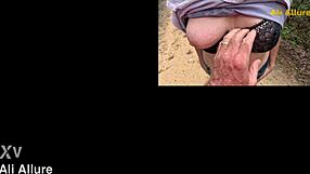 Ali Allure rides stepbrother's Harley and gets cum on face in group fun.