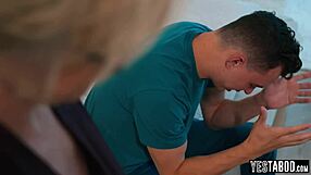 Pervert Stepson Forces Busty Mature Stepmom to Suck and Fuck Him!