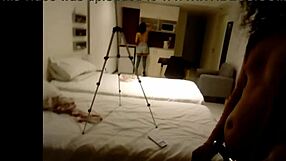 latina brunette munches banana then sucks monster cock in kitchen