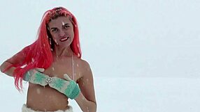 lets cool down in the garden, skinny girls with small tits get naked, flash shaved pussies, and orgasm outdoors