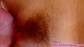 glam milf sucks dick in pov while getting fingered