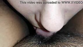 lesbian hairy pussy eating close up 😍