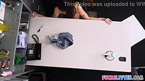 Security Office Unleashes Intense Fucking On Shy Teen Pussy