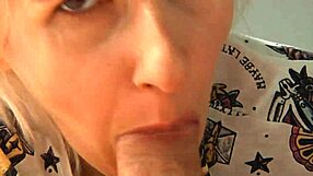 The roommate sucks the cock, making it very wet and hot