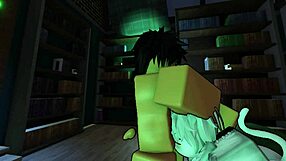 Fucked cute femboy librarian in library