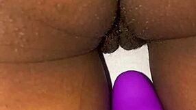 her reactions when the vibrator touches her pussy