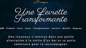 Watch this transforming french furry doggy style scene.