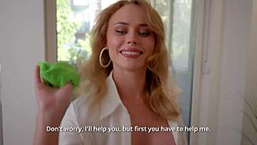 Cleaning With Hot Stepmother Ended With Hard Sex In Her Pink Tight Pussy And Huge Facial