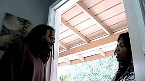 Chubby ebony milf takes big black cock