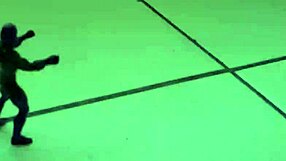 Giantess blonde enjoys toys and balloons