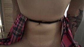 Madison Quinn cowgirl fucks like a slut, screaming and riding muscular legs