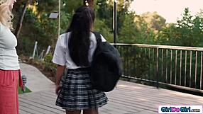 My busty stepmommy stared at my panties and I made my move