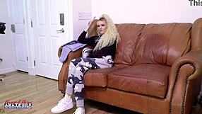 Petite Sexy Blonde Sassy Gets Her Pussy Finger Fucked And Sucks Cock