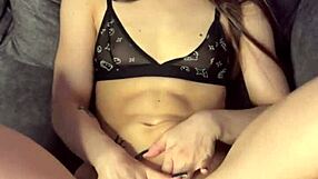 Teen Girl Masturbates with Vibrator to Orgasm Solo