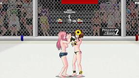 Princess of the ring 2 features rena versus vivian in intense wrestling match