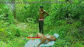 I made her cum twice loudly in the bush with my big cock