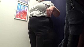 camera watches big ass milf in satin panties changing