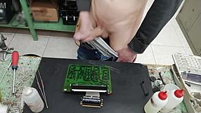 I BLAST a massive CUMSHOT on client's machine instead of fixing it