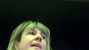 Woman in gym sweats shows wet pussy