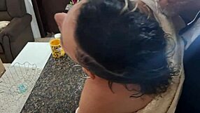 Stepdaughter Surprised During Breakfast, Gets Pussy Licked!