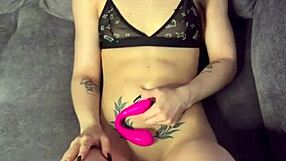 Teen Girl Masturbates with Vibrator to Orgasm Solo