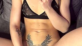 Teen Girl Masturbates with Vibrator to Orgasm Solo