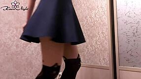 I relax in pantyhose during a solo classroom session