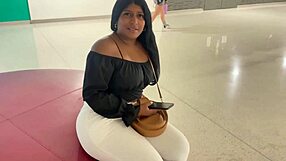 Big ass brunette enjoys rough fucking from horny stranger 😈