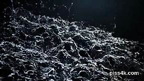 pretty lesbo chicks get covered with pee and squirt wet holes