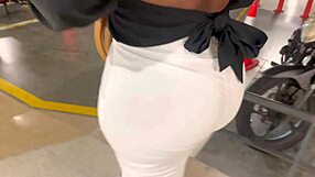 Big ass brunette enjoys rough fucking from horny stranger 😈