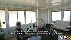 Vip4k features a pretty blonde Allie Rae in a casting interview with an agent