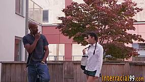 Teen Rides Huge Black Cock And Gapes Wide!