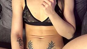 Teen Girl Masturbates with Vibrator to Orgasm Solo