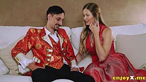 I worship that blonde bitch with her trimmed pussy as she deepthroats my cock in full HD porn