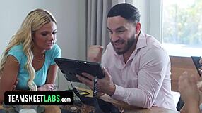 Teamskeet - Nerdy Cute Girl Leana Lovings Helps Pornstars And Ends Up In The Movie - Fluffers Pt 2