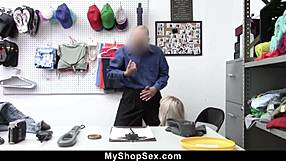 Suspect Lilly Bell Hides Stolen Jewelry In Her Shorts, But Gets Caught And Blackmailed Into Sex At The Shop