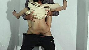 Schoolgirl Teased by Teacher's Big Cock, Rough Fucking in Classroom with Tight Pussy