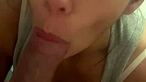 Betty performs deepthroat on cock