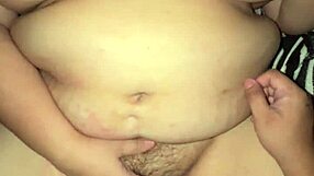 The bbw milf neighbor's red pussy is wet, dripping, hairy, sexy, muscular during the fucking