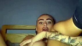 Tattooed Goth Slut Fingers Herself Raw