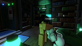 Fucked cute femboy librarian in library