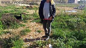 nippleringlover's kinky mother flashing extreme pierced nipples, pussy, and sexy ass on public street